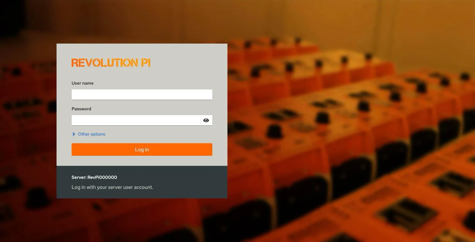 RevPi login page
