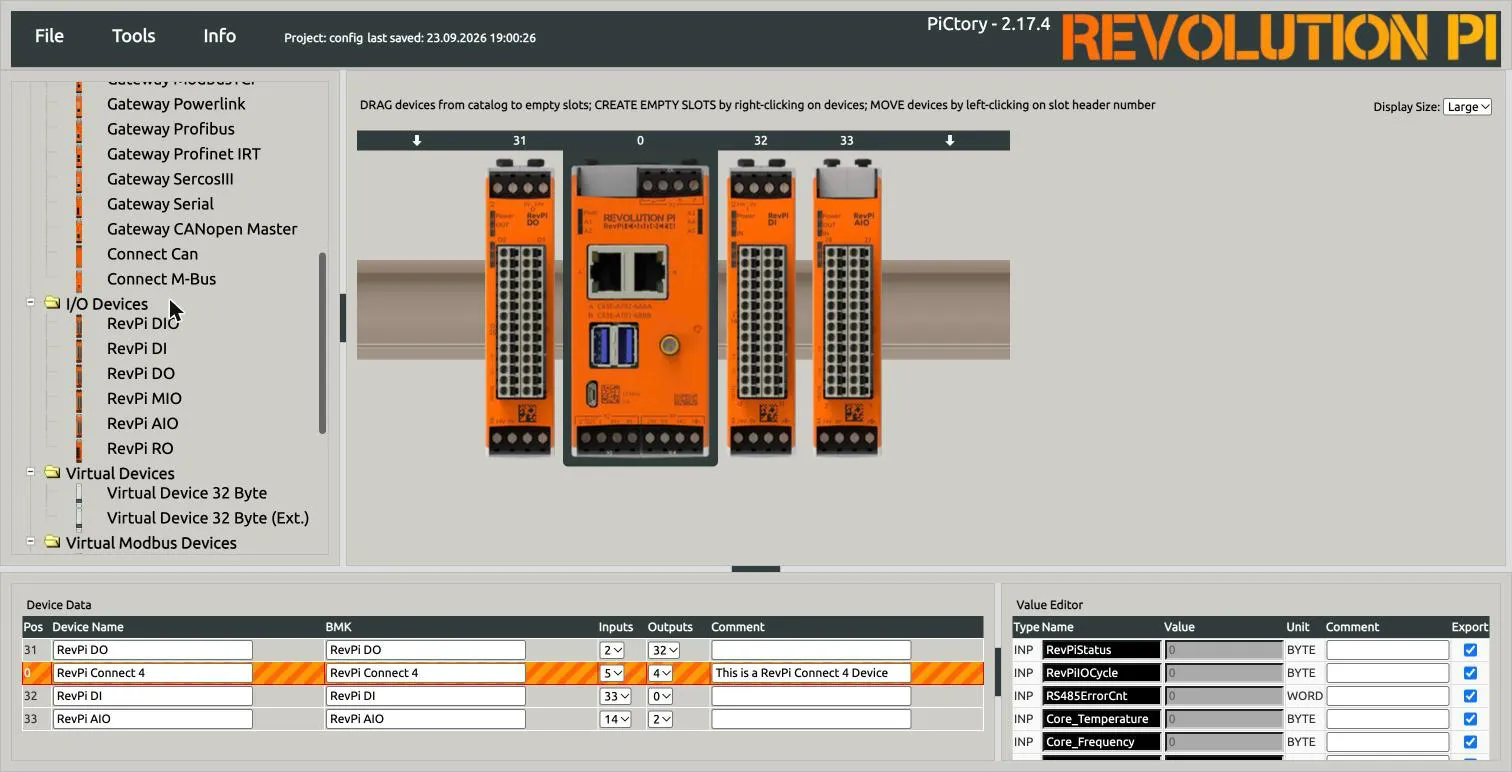 I/O modules in the Device Catalog